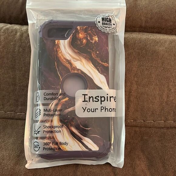 Hocase for iPhone SE 2022/2020 Case, Heavy Duty Shockproof Protection. Purple - Picture 6 of 7